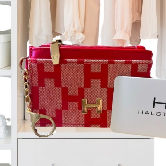 Halston Heritage Red and Goldtone  Women's Wallet - Picture 1 of 10